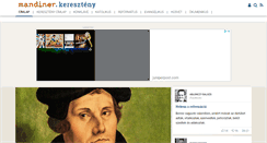 Desktop Screenshot of kereszteny.mandiner.hu
